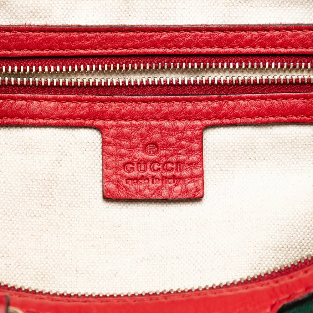Pre-Loved Gucci Medium GG Canvas Web Joy Boston Bag